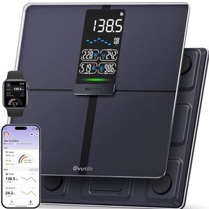 Black Weight Scale Body Smart Bathroom Scale BMI Bluetooth Body Fat Scale